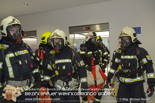 20170510 Erste Feuerwehr-Abschnittsübung im neuen Landesklinikum Baden  Foto: © V Mag. Michael Rampl