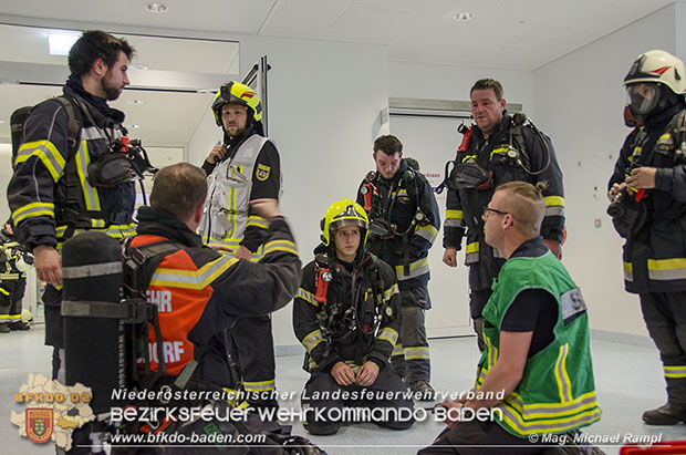 20170510 Erste Feuerwehr-Abschnittsübung im neuen Landesklinikum Baden  Foto: © V Mag. Michael Rampl