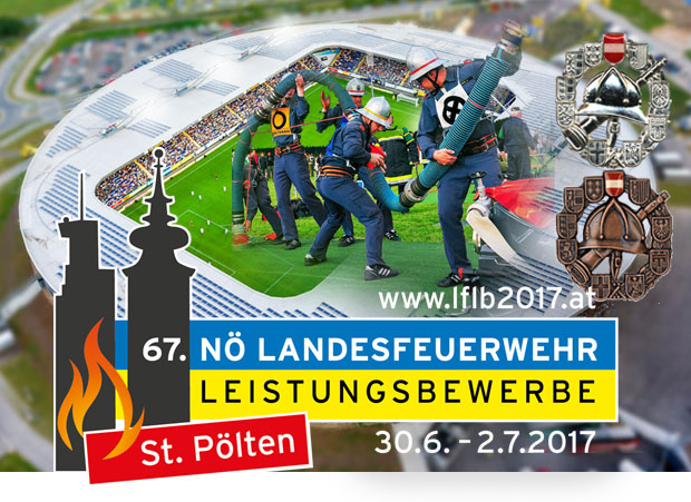 36. Noe Landesfeuerwehrleistungsbewerbe in St. Poelten  Fotomontage BFK BADEN