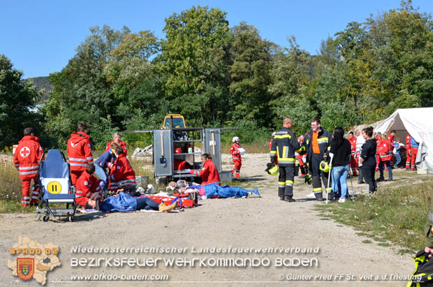 20170930 Grossuebung Pkw gegen Personenzug in St.Veit a.d.Triesting  Foto: © Guenter Pretl FF St. Veit