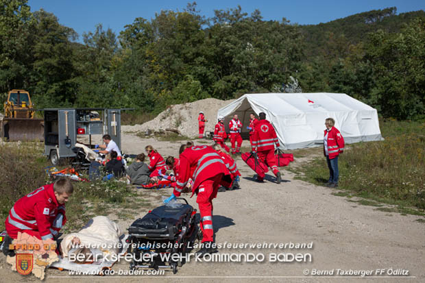 20170930 Grossuebung Pkw gegen Personenzug in St.Veit a.d.Triesting  Foto: © ASB Bernd Taxberger FF oedlitz
