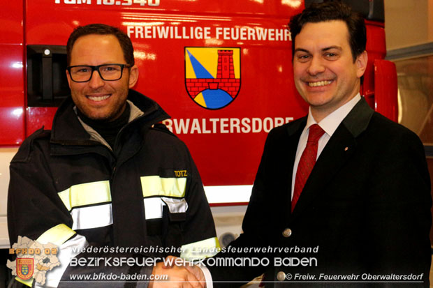 Gunther Totz wurde zum neuen Feuerwehr Kommandanten der FF Oberwaltersdorf gewählt  Foto: Freiwillige Feuerwehr Oberwaltersdorf
