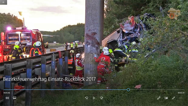 Bezirksfeuerwehrtag 2018 in Trumau - Einsatzrückblick 2017 BFKDO BADEN