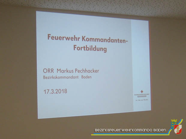 Feuerwehrkommandanten Fortbildung 2018  Foto: Dieter Jost BFKDO BADEN