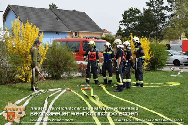 Erste Feuerwehr Basiswissen Ausbildung Teil B im Feuerwehrabschnitt Ebreichsdorf in Mitterndorf  Foto: ASB Rene Weiner AFKDO Ebreichsdorf