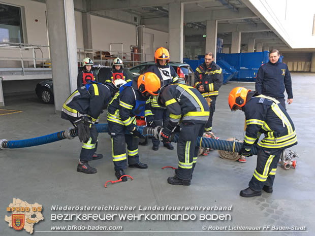2018_04_07-08 Gemeinsame Ausbildung "Feuerwehr-Basiswissen" des Feuerwehrabschnittes Baden-Stadt im Landesklinkum Baden  Foto: Robert Lichtenauer FF Baden-Stadt