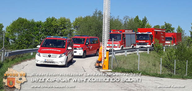 0180421 Bundesländerübergreifende Schadstoffeinsatzübung auf der A3 zwischen Pottendorf NÖ - Hornstein Bgld   Foto: Michael Kantner