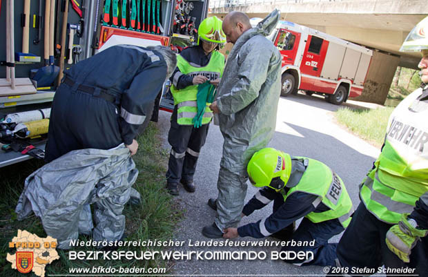 20180421 Bundesländerübergreifende Schadstoffeinsatzübung auf der A3 zwischen Pottendorf NÖ - Hornstein Bgld   Foto: Stefan Schneider