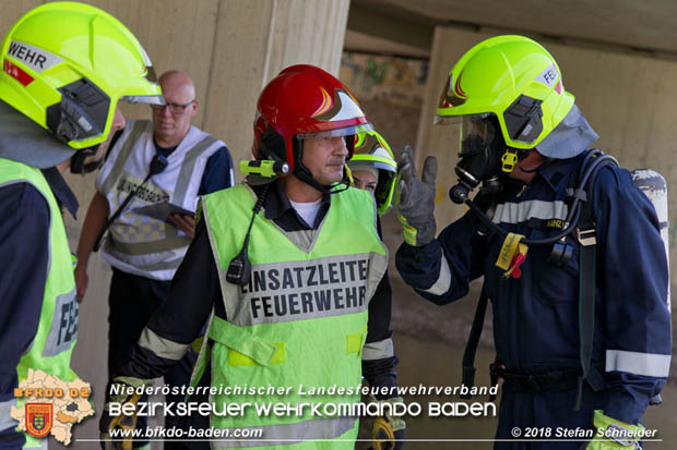 20180421 Bundesländerübergreifende Schadstoffeinsatzübung auf der A3 zwischen Pottendorf NÖ - Hornstein Bgld   Foto: Stefan Schneider