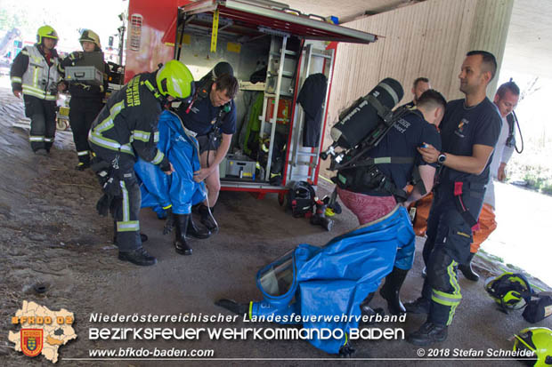 20180421 Bundesländerübergreifende Schadstoffeinsatzübung auf der A3 zwischen Pottendorf NÖ - Hornstein Bgld   Foto: Stefan Schneider