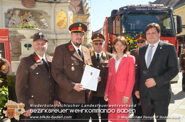 20180506 Florianifeier der Feuerwehren in der Stadt Baden  Foto: Mag. Michael Rampl FF Baden-Stadt 