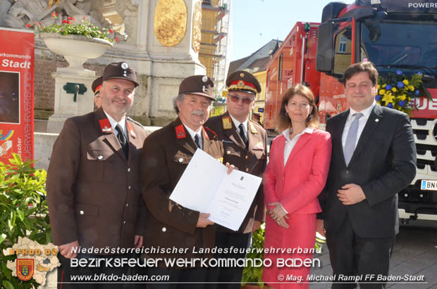 20180506 Florianifeier der Feuerwehren in der Stadt Baden  Foto: Mag. Michael Rampl FF Baden-Stadt 
