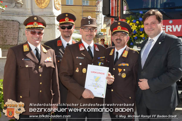 20180506 Florianifeier der Feuerwehren in der Stadt Baden  Foto: Mag. Michael Rampl FF Baden-Stadt 