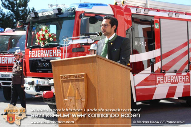 20180506 Florianitag mit Fahrzeugweihe des neuen HLFA 2 der FF Pottenstein anläßlich des 150-jährigen Gründungsjubiläums  Foto: ASB ÖA Markus Hackl FF Pottenstein