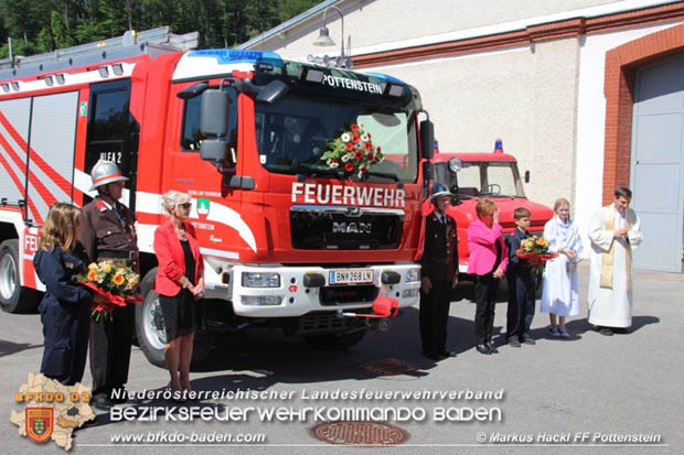20180506 Florianitag mit Fahrzeugweihe des neuen HLFA 2 der FF Pottenstein anläßlich des 150-jährigen Gründungsjubiläums  Foto: ASB ÖA Markus Hackl FF Pottenstein
