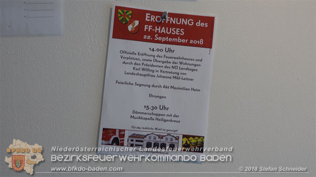 20180922 Feierliche Eröffnung und Segnung des neuen Feuerwehrhauses in Heiligenkreuz  Foto: Stefan Schneider