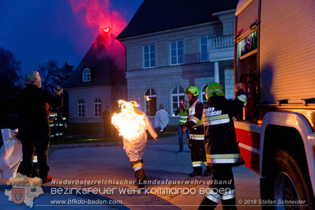 20181012 Realistische Brandeinsatzübung in Oberwaltersdorf  Foto: © Stefan Schneider