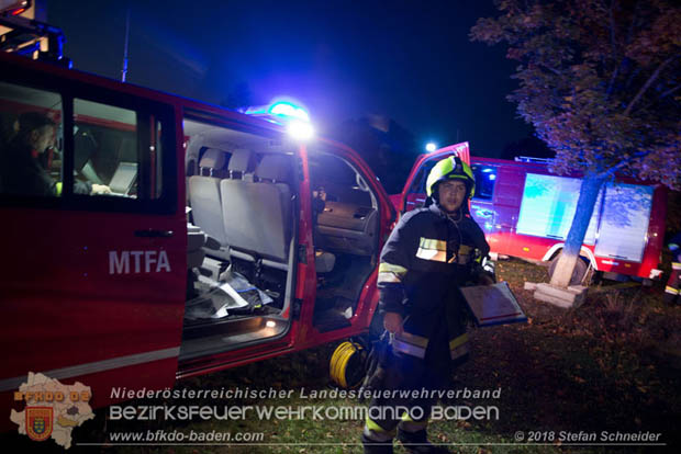 20181012 Realistische Brandeinsatzübung in Oberwaltersdorf  Foto: © Stefan Schneider