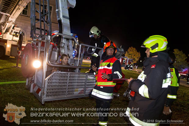 20181012 Realistische Brandeinsatzübung in Oberwaltersdorf  Foto: © Stefan Schneider
