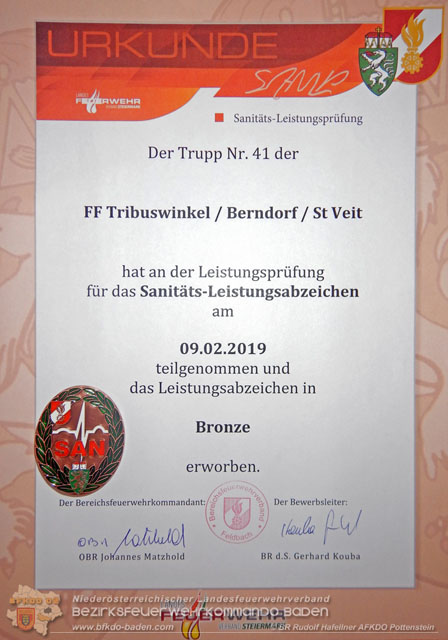 20190209 3 NÖ Feuerwehrsanitäter erfolgreich bei der Sanitäts-Leistungsprüfung des Landesfeuerwehrverbandes Steiermark in Edelstauden  Foto: BR Rudolf Hafellner