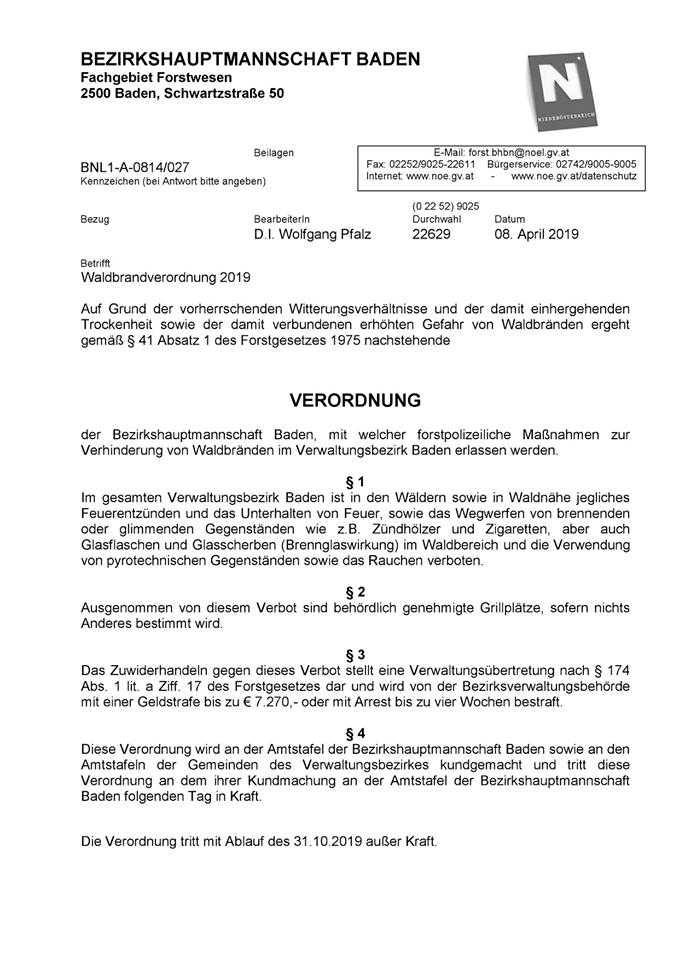 Verordnung 2019