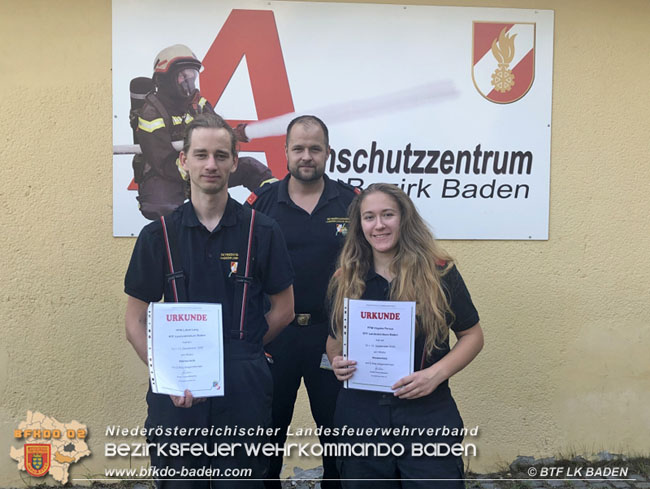 20200913 Zwei neue Atemschutzgeräteträger der BTF LK BADEN Foto: © Betriebsfeuerwehr Landesklinikum Baden