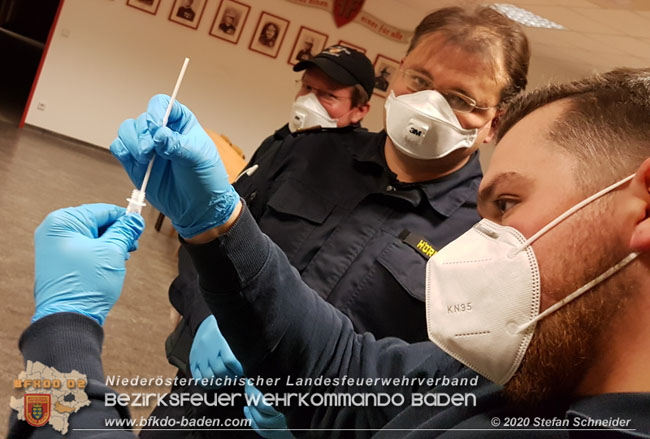 20201230 Corona Schnelltestung für die 3 Kraftfahrer in Baden 20201230 Corona Schnelltestung für die 3 Kraftfahrer in Baden