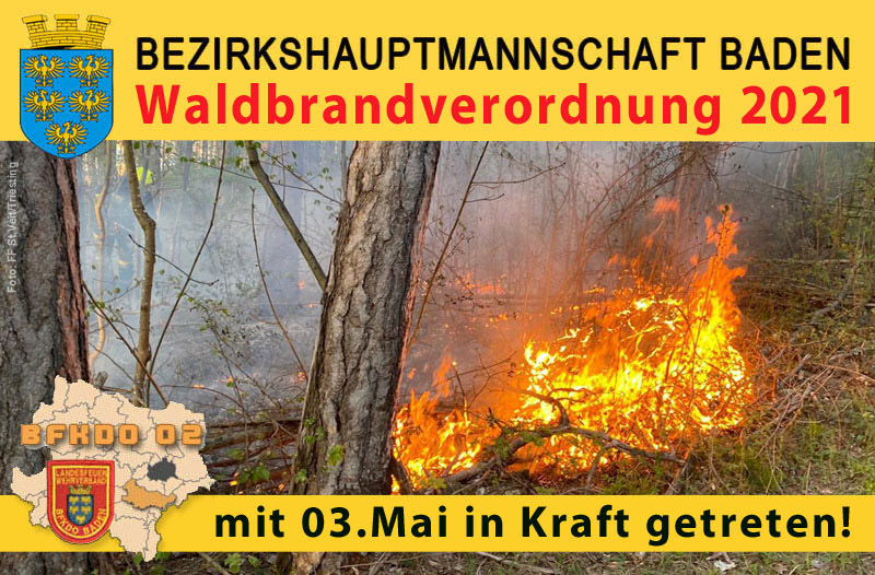 Waldbrandverordnung 2021 Bezirk BADEN