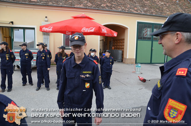 20211023 Wissenstest der Feuerwehrjugend 2021 Bezirk BADEN in Baden  Foto: BSB Markus Trobits