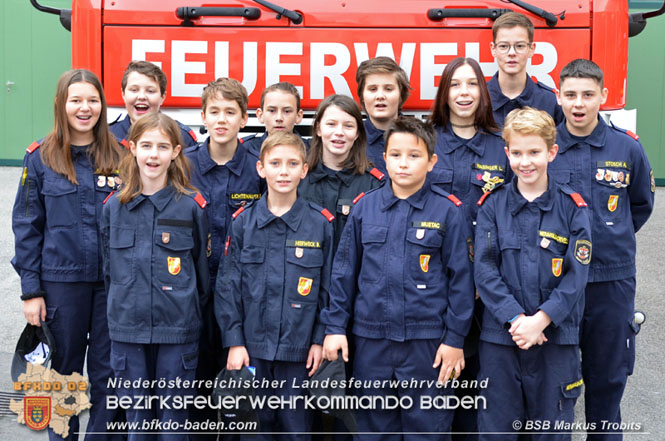 20211023 Wissenstest der Feuerwehrjugend 2021 Bezirk BADEN in Baden  Foto: BSB Markus Trobits