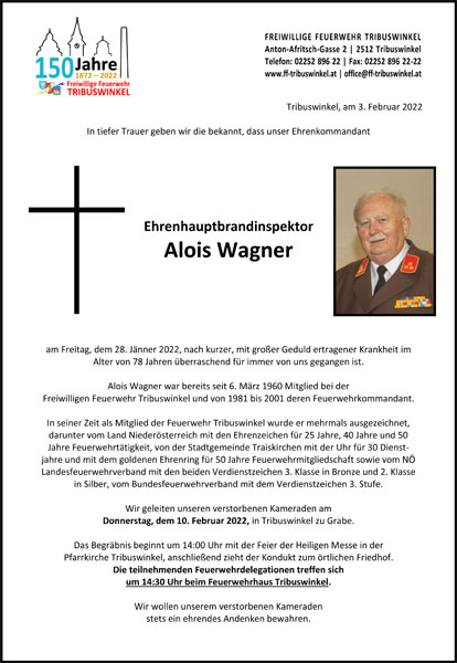 Parte EHBI Alois WAGNER FF Tribuswinkel Parte EHBI Alois WAGNER FF Tribuswinkel