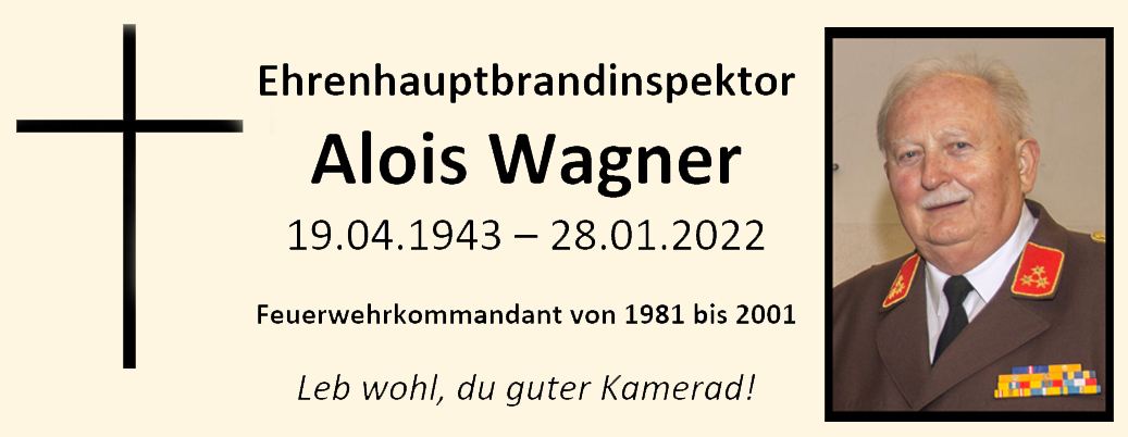 Traueranzeige EHBI Alois Wagner FF Tribuswinkel