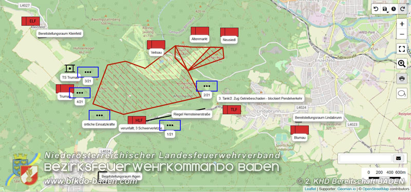 20220408 KHD Stabsrahmenübung der 2. KHD Bereitschaft Baden in Mödling   Foto: BFKDO BADEN