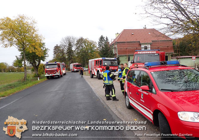 20221025 Unterabschnittsübung in Gainfarn  Foto: Freiwillige Feuerwehr Gainfarn