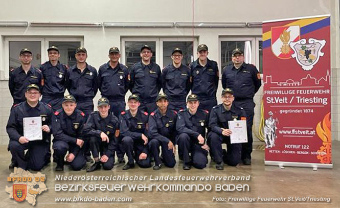 Ausbildungsprüfung Technischer Einsatz" in Bronze, Silber und Gold erfolgreich abgelegt  Foto: FF St.Veit/Triesting