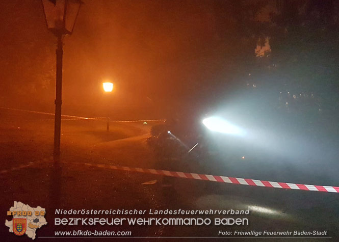 20230101 Brandsicherheitswache im Zuge des großen Feuerwerk um Mitternacht im Badener Kurpark  Foto: Freiwillige Feuerwehr Baden-Stadt