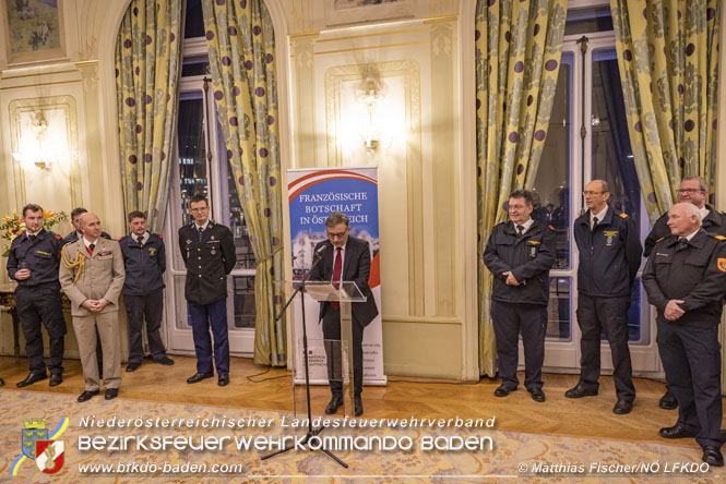 20230118 Noe Waldbrandbekaempfer zu Gast in der Franzoesischen Botschaft Foto: Matthias Fischer Noe LFV 20230118 Noe Waldbrandbekaempfer zu Gast in der Franzoesischen Botschaft Foto: Matthias Fischer Noe LFV