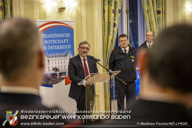 20230118 Noe Waldbrandbekaempfer zu Gast in der Franzoesischen Botschaft Foto: Matthias Fischer Noe LFV 20230118 Noe Waldbrandbekaempfer zu Gast in der Franzoesischen Botschaft Foto: Matthias Fischer Noe LFV