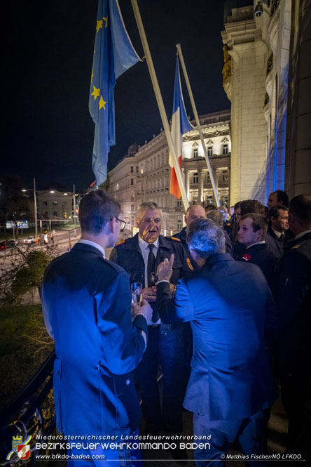 20230118 Noe Waldbrandbekaempfer zu Gast in der Franzoesischen Botschaft  Foto: Matthias Fischer Noe LFV