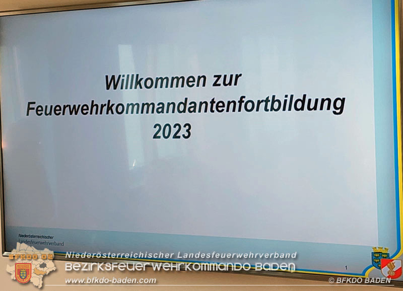 Feuerwehr Kommandanten Fortbildung 2023 in Pottendorf und Hernstein