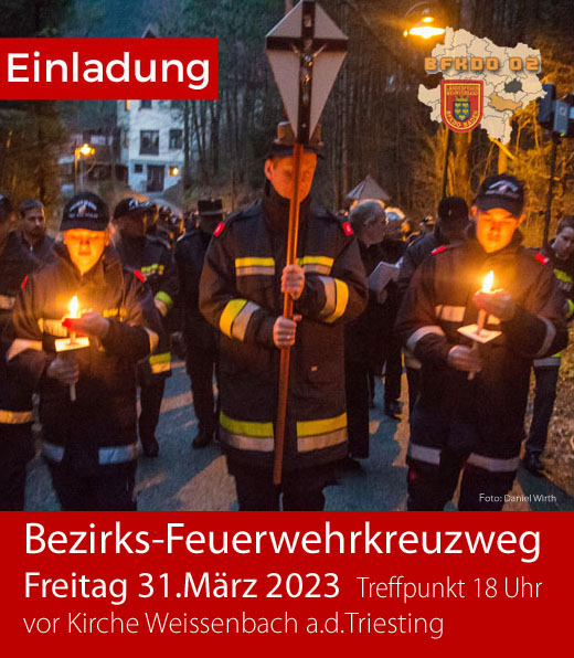 Einladung zum Bezirks-Feuerwehrkreuzweg 2023 BFKDO BADEN