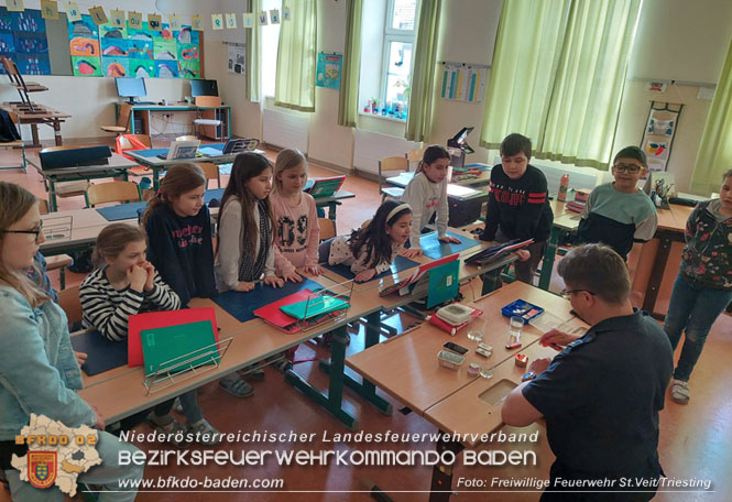 20230328 Brandschutzerziehung in der Volksschule St. Veit/Triesting - Gemeinsam - Sicher - Feuerwehr Foto: Freiwillige Feuerwehr St.Veit/Triesting 20230328 Brandschutzerziehung in der Volksschule St. Veit/Triesting - Gemeinsam - Sicher - Feuerwehr Foto: Freiwillige Feuerwehr St.Veit/Triesting