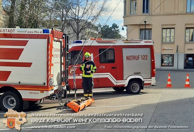 20230401 Höhenrettungsübung in Baden bei der Stadtpfarrkirche St.Stephan   Fotos: Höhenrettungsgruppe Baden / Jürgen Schmidt / Georg Mrvka / Robert Lichtenauer / Leon Tayler 