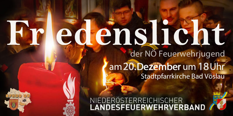 Einladung Friedenslichtübergabe der Nö Feuerwehrjugend 2023