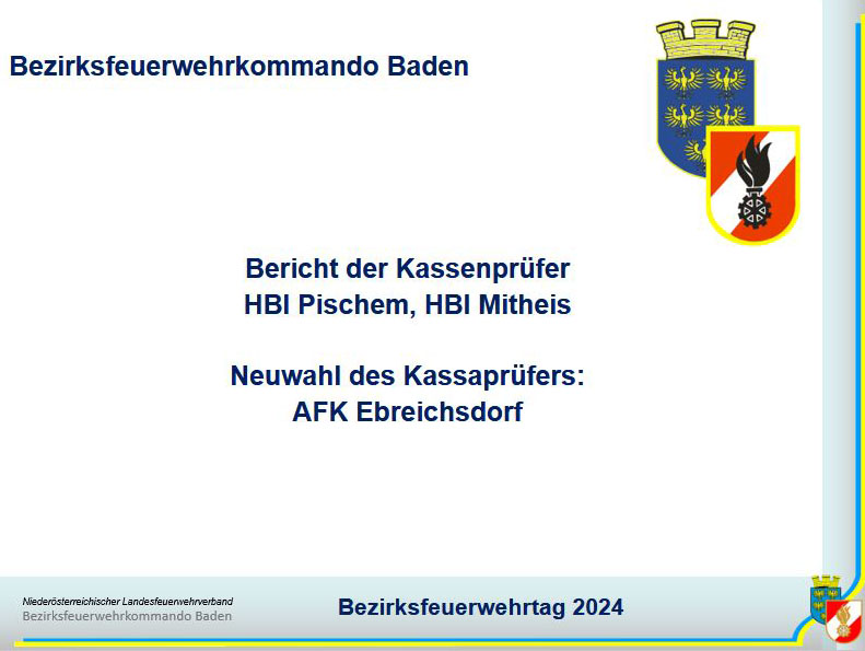 20240301 Bezirksfeuerwehrtag des Feuerwehrbezirkes BADEN im Congress Center Casino Baden Grafik: BFKDO BADEN 20240301 Bezirksfeuerwehrtag des Feuerwehrbezirkes BADEN im Congress Center Casino Baden Grafik: BFKDO BADEN