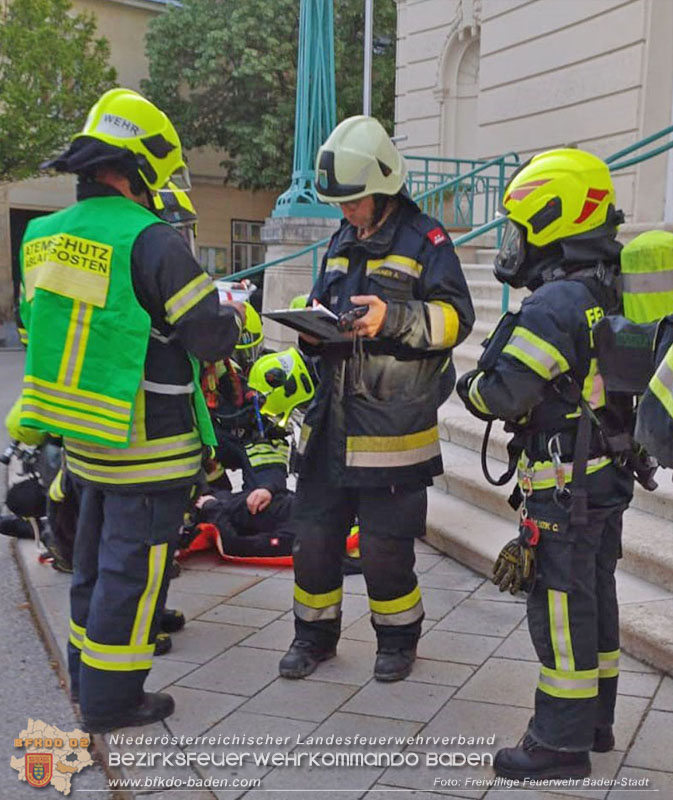 20240417_Abschnittsübung - Erdbeben löst Brand im Badener Stadttheater aus  Foto: Roman Wöhrer FF Baden-Stadt