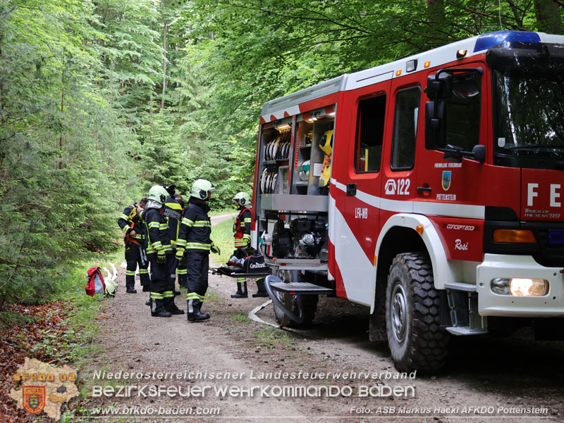 20240601 Abschnittsübung Waldbrand" 2024 in Furth-Pottenstein-Weissenbach  Foto: ASB Markus Hackl AFKDO Pottenstein