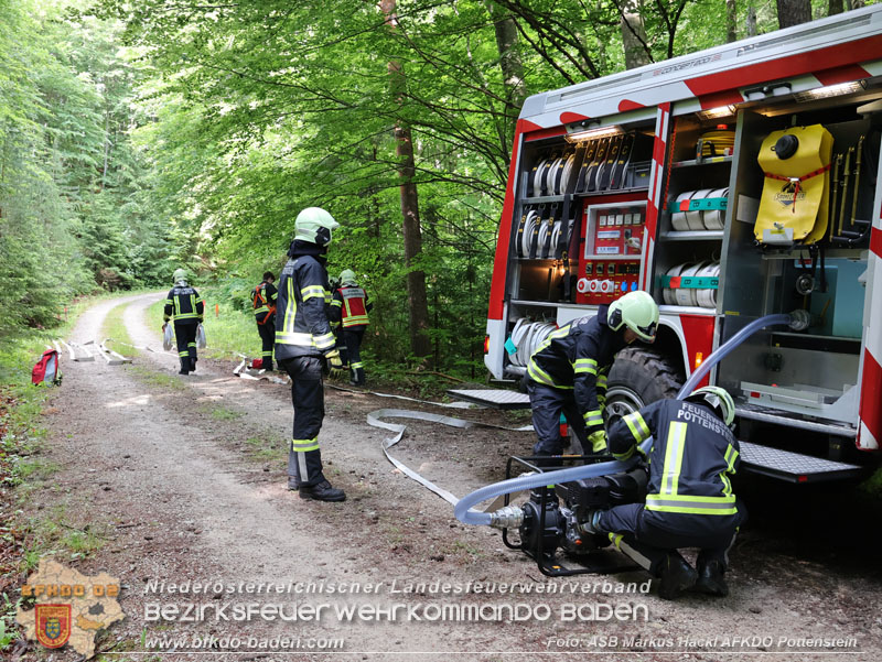 20240601 Abschnittsübung Waldbrand" 2024 in Furth-Pottenstein-Weissenbach  Foto: ASB Markus Hackl AFKDO Pottenstein