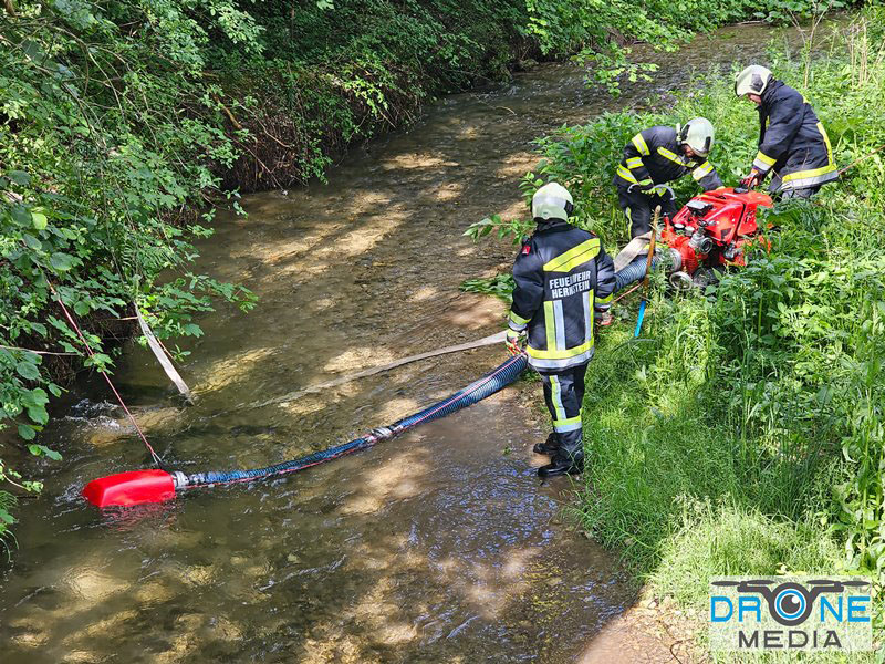 20240601 Abschnittsübung Waldbrand" 2024 in Furth-Pottenstein-Weissenbach  Foto: Christoph Seewald Drohne Media