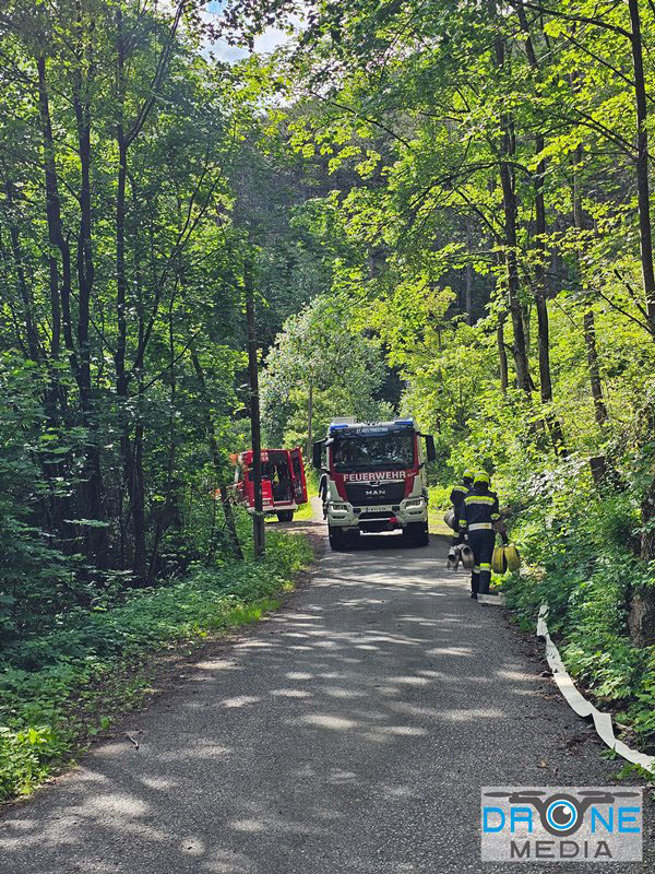 20240601 Abschnittsübung Waldbrand" 2024 in Furth-Pottenstein-Weissenbach  Foto: Christoph Seewald Drohne Media